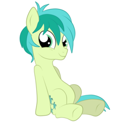 Size: 3000x3000 | Tagged: safe, artist:squipycheetah, sandbar, earth pony, pony, g4, cute, happy, high res, male, sandabetes, simple background, sitting, smiling, solo, stallion, transparent background