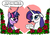 Size: 598x421 | Tagged: safe, artist:gingerfoxy, rarity, twilight sparkle, pony, unicorn, pony couple generator, g4, blushing, female, flower, heart, lesbian, rose, ship:rarilight, shipping