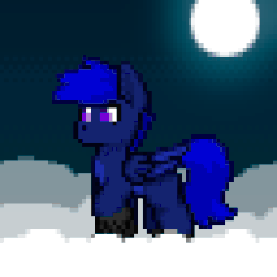 Size: 256x256 | Tagged: safe, artist:n_thing, oc, oc only, oc:neutrino burst, hippogriff, animated, claws, gif, pixel art, solo, walk cycle, walking, wings