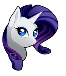 Size: 807x936 | Tagged: safe, artist:uunicornicc, rarity, pony, unicorn, g4, bust, female, looking back, mare, simple background, smiling, solo, transparent background