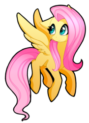 Size: 825x1138 | Tagged: safe, artist:uunicornicc, fluttershy, pegasus, pony, g4, female, flying, mare, missing cutie mark, simple background, solo, transparent background