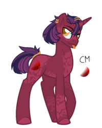 Size: 766x956 | Tagged: safe, artist:jaysey, oc, oc only, oc:bloodmoon, pony, unicorn, base used, magical lesbian spawn, male, offspring, parent:tempest shadow, parent:twilight sparkle, parents:tempestlight, simple background, solo, stallion, tongue out, transparent background