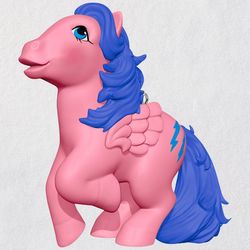 Size: 800x800 | Tagged: safe, firefly, pegasus, pony, g1, female, hallmark, irl, mare, open mouth, ornament, photo, raised hoof, stock image, wings