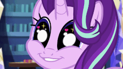 Size: 800x449 | Tagged: safe, screencap, starlight glimmer, pony, unicorn, equestria girls, equestria girls specials, g4, my little pony equestria girls: mirror magic, animated, blinking, cute, eye shimmer, faic, female, gif, glimmerbetes, glimmie, grin, heart eyes, hyped, mare, meme origin, smiling, solo, sparkly eyes, weapons-grade cute, wingding eyes
