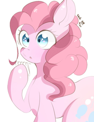 Size: 700x900 | Tagged: safe, artist:tohupo, pinkie pie, earth pony, pony, g4, female, looking at you, mare, notebook, simple background, solo, white background
