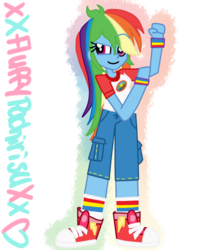 Size: 1024x1229 | Tagged: safe, artist:xxfluffypachirisuxx, rainbow dash, equestria girls, g4, my little pony equestria girls: legend of everfree, clothes, converse, female, shoes, simple background, solo, transparent background