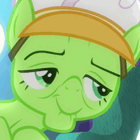 Size: 200x200 | Tagged: safe, screencap, auntie applesauce, pony, g4, grannies gone wild, animated, cropped, eyebrow wiggle, female, gif, loop, solo