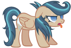 Size: 680x462 | Tagged: safe, artist:puffydashie01, oc, oc only, pegasus, pony, female, mare, offspring, parent:dumbbell, parent:indigo zap, parents:dumbzap, scar, simple background, solo, tongue out, transparent background