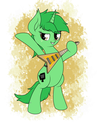 Size: 1736x2248 | Tagged: safe, artist:php142, oc, oc only, oc:pisty, pony, bipedal, cute, female, guitar, looking at you, music notes, musical instrument, playing instrument, solo, standing