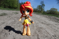 Size: 6000x4000 | Tagged: safe, artist:artofmagicpoland, sunset shimmer, equestria girls, g4, my little pony equestria girls: better together, beach, doll, equestria girls minis, female, irl, photo, solo, toy