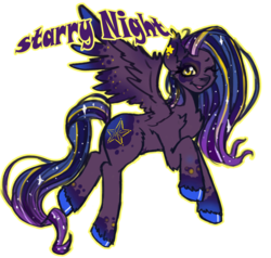 Size: 1024x974 | Tagged: safe, artist:burû, oc, oc only, oc:starry night, pegasus, pony, female, mare, one eye closed, simple background, solo, transparent background, wink