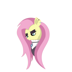Size: 5315x5315 | Tagged: safe, artist:sparkleshadow, fluttershy, pegasus, pony, fake it 'til you make it, g4, absurd resolution, bust, clothes, dress, ear piercing, earring, eyeshadow, female, fluttergoth, jewelry, makeup, mare, piercing, simple background, solo, transparent background