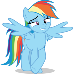 Size: 3593x3633 | Tagged: safe, artist:frownfactory, rainbow dash, pegasus, pony, g4, grannies gone wild, .svg available, crossed legs, cutie mark, faic, female, high res, lidded eyes, lip bite, rainbow dash is best facemaker, simple background, smug, solo, svg, transparent background, vector, wings