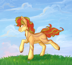 Size: 2100x1897 | Tagged: safe, artist:nightskrill, oc, oc only, earth pony, pony, female, grass, mare, solo