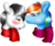 Size: 3000x2500 | Tagged: safe, artist:cy4n4d3v1l, rainbow dash, oc, oc:shiron, alicorn, pegasus, pony, g4, alicorn oc, blushing, canon x oc, clothes, high res, scarf, shinbow, simple background, transparent background