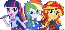 Size: 2048x939 | Tagged: safe, editor:php77, rainbow dash, sunset shimmer, twilight sparkle, equestria girls, g4, my little pony equestria girls: rainbow rocks, simple background, transparent background