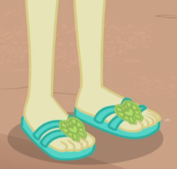 Size: 344x329 | Tagged: safe, screencap, fluttershy, aww... baby turtles, equestria girls, g4, my little pony equestria girls: better together, cropped, feet, flip-flops, legs, pictures of legs, sandals