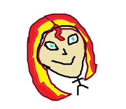 Size: 648x560 | Tagged: safe, sunset shimmer, equestria girls, g4, 1000 hours in ms paint, ms paint, simple background, stick figure, white background