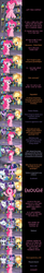 Size: 2000x12082 | Tagged: safe, artist:mlp-silver-quill, applejack, pinkie pie, rarity, twilight sparkle, alicorn, earth pony, pony, unicorn, comic:pinkie pie says goodnight, g4, grannies gone wild, school daze, the maud couple, absurd resolution, clothes, comic, dialogue, female, floating head, hat, looking at you, mare, party cave, twilight sparkle (alicorn)