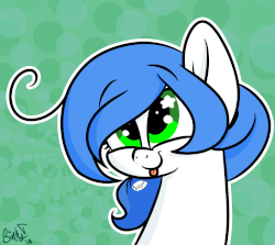 Size: 955x853 | Tagged: safe, artist:binkyt11, derpibooru exclusive, oc, oc only, oc:mal, earth pony, pony, :p, animated, bust, cute, eye shimmer, female, gif, mare, ocbetes, silly, solo, speech bubble, starry eyes, tongue out, wingding eyes