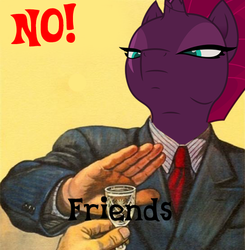 Size: 544x556 | Tagged: safe, artist:applebot, tempest shadow, g4, my little pony: the movie, broken horn, eye scar, horn, meme, necktie, poster, scar, soviet