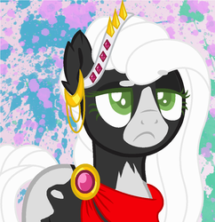 Size: 982x1014 | Tagged: safe, artist:arcticwinds143, oc, oc only, oc:shout trickster, earth pony, pony, base used, crown, female, jewelry, mare, regalia, solo