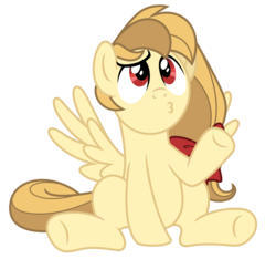 Size: 3216x3011 | Tagged: safe, artist:estories, oc, oc only, oc:alice goldenfeather, pegasus, pony, g4, bow, cute, female, high res, mare, ocbetes, simple background, sitting, solo, transparent background, vector