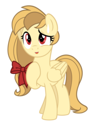 Size: 3114x4175 | Tagged: safe, artist:estories, oc, oc only, oc:alice goldenfeather, pegasus, pony, g4, bow, female, high res, mare, simple background, solo, transparent background, vector