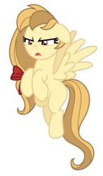 Size: 2686x4562 | Tagged: safe, artist:estories, oc, oc only, oc:alice goldenfeather, pegasus, pony, g4, bow, female, high res, mare, simple background, solo, transparent background, vector