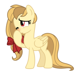 Size: 3467x3412 | Tagged: safe, artist:estories, oc, oc only, oc:alice goldenfeather, pegasus, pony, g4, bow, female, high res, mare, simple background, solo, transparent background, vector