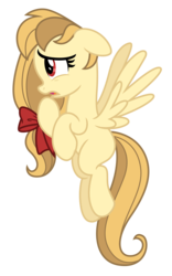Size: 2682x4296 | Tagged: safe, artist:estories, oc, oc only, oc:alice goldenfeather, pegasus, pony, g4, bow, female, high res, mare, simple background, solo, transparent background, vector
