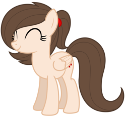 Size: 7510x6872 | Tagged: safe, artist:estories, oc, oc only, oc:rose petal, pegasus, pony, g4, ^^, absurd resolution, cute, eyes closed, female, mare, simple background, smiling, solo, transparent background, vector