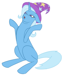 Size: 2220x2700 | Tagged: safe, artist:countlessponys, trixie, pony, unicorn, g4, clothes, derp, double chin, female, hat, high res, scrunchy face, simple background, solo, transparent background, trixie's hat