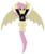 Size: 716x859 | Tagged: safe, artist:magister39, artist:ziomal1987, fluttershy, bat pony, pony, g4, clothes, female, flutterbat, powerwolf, race swap, shirt, simple background, solo, transparent background, vector