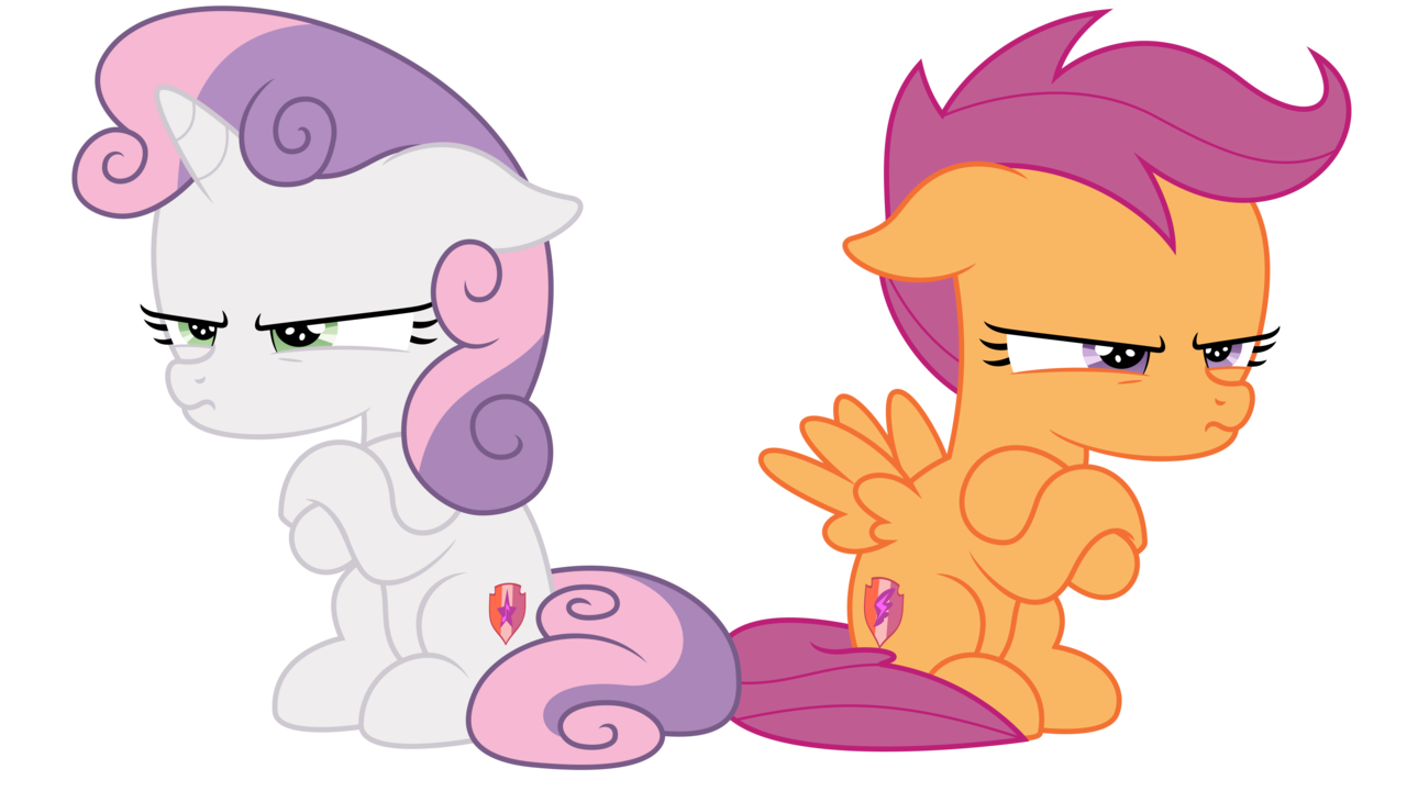 Download 1713863 Safe Artist Besttubahorse Scootaloo Sweetie Belle Pegasus Unicorn Surf And Or Turf Svg Available Crossed Hooves Cute Cutealoo Diasweetes Duo Duo Female Female Filly Grumpaloo Grumpy Grumpy Belle Madorable Simple PSD Mockup Templates