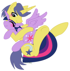 Size: 1768x1796 | Tagged: safe, artist:leanne264, comet tail, twilight sparkle, alicorn, pony, g4, base used, cuddling, female, male, ship:cometlight, shipping, simple background, straight, transparent background, twilight sparkle (alicorn)