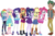 Size: 2048x1339 | Tagged: safe, editor:php77, applejack, fluttershy, pinkie pie, rainbow dash, rarity, sci-twi, sunset shimmer, timber spruce, twilight sparkle, equestria girls, equestria girls series, g4, clothes, converse, humane five, humane seven, humane six, sandals, shoes, simple background, sneakers, transparent background