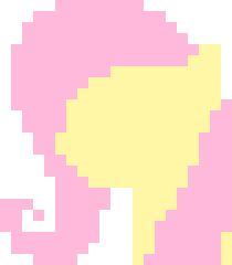 Size: 210x240 | Tagged: safe, artist:ponyfan6849, fluttershy, pegasus, pony, g4, bust, female, head only, mare, pixel art, silhouette, simple background, solo, transparent background