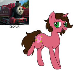 Size: 1705x1622 | Tagged: safe, artist:wolftendragon, pony, unicorn, female, mare, ponified, rosie the little purple engine, solo, thomas the tank engine