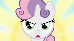 Size: 1280x720 | Tagged: safe, screencap, sweetie belle, pony, g4, surf and/or turf, angry, cute, female, solo