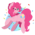 Size: 3000x3000 | Tagged: safe, artist:modularpon, artist:themodpony, pinkie pie, g4, female, high res, lineless, one eye closed, simple background, solo, transparent, transparent background, wink