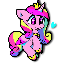 Size: 768x768 | Tagged: safe, artist:asg, princess cadance, alicorn, pony, g4, cute, cutedance, female, heart, looking at you, mare, simple background, solo, white background