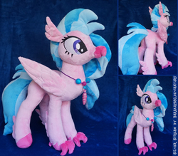 Size: 4142x3632 | Tagged: safe, artist:baraka1980, silverstream, classical hippogriff, hippogriff, g4, school daze, cute, diastreamies, irl, photo, plushie, solo