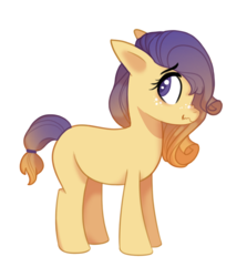Size: 1408x1576 | Tagged: safe, artist:elf-hollow, oc, oc only, oc:ambrosia appleseed, earth pony, pony, female, filly, magical lesbian spawn, offspring, parent:applejack, parent:rarity, parents:rarijack, scrunchy face, simple background, solo, white background