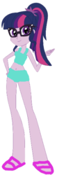 Size: 442x1354 | Tagged: safe, edit, editor:php77, vector edit, sci-twi, twilight sparkle, equestria girls, g4, 1000 hours in ms paint, clothes, female, simple background, solo, swimsuit, transparent background, vector