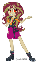 Size: 540x920 | Tagged: dead source, safe, artist:wubcakeva, sunset shimmer, vampire, equestria girls, g4, my little pony equestria girls: better together, clothes, female, simple background, solo, torn clothes, transparent background