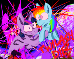 Size: 1024x809 | Tagged: safe, artist:pony-puke, rainbow dash, twilight sparkle, alicorn, pony, g4, female, lesbian, ship:twidash, shipping, twilight sparkle (alicorn)