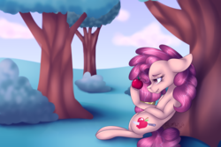 Size: 3000x2000 | Tagged: safe, artist:liamsartworld, oc, oc only, pony, apple, food, high res, solo, tree