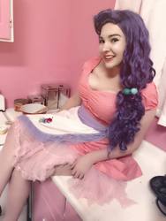 Size: 720x960 | Tagged: safe, artist:lochlan o'neil, sugar belle, human, g4, clothes, cosplay, costume, irl, irl human, photo, pinup
