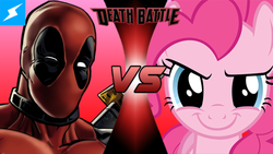 Size: 600x338 | Tagged: safe, artist:natemandeadman94, pinkie pie, g4, deadpool, death battle, exploitable meme, meme, screwattack.com